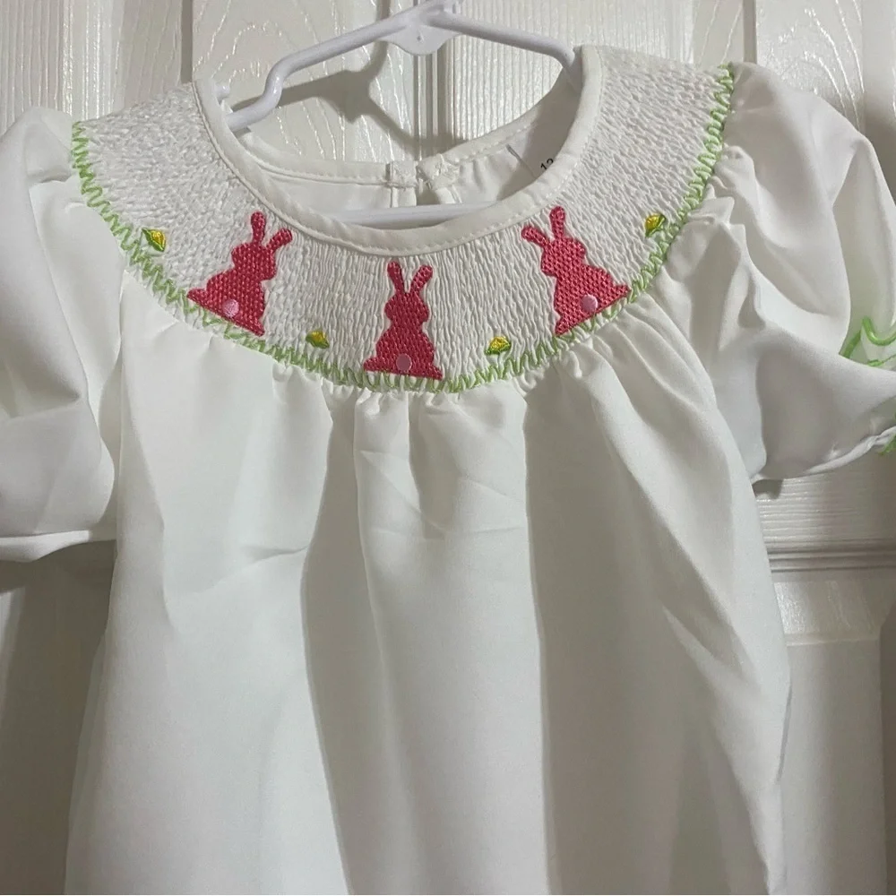 New Smocked Easter Bubble Romper